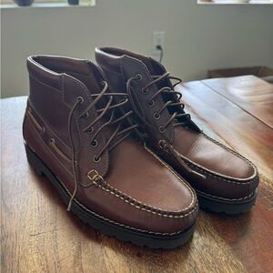 J. Crew Moc-Toe Leather Boots